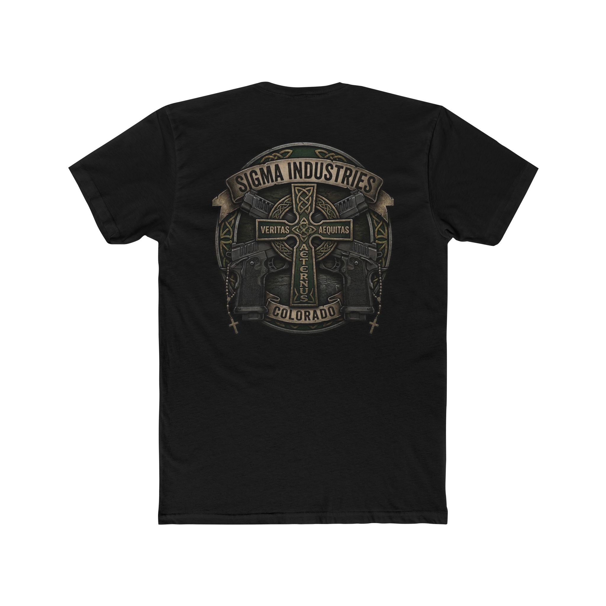 Sigma Industries Colorado Shield T-Shirt — Vintage Celtic Cross Graphic Tee