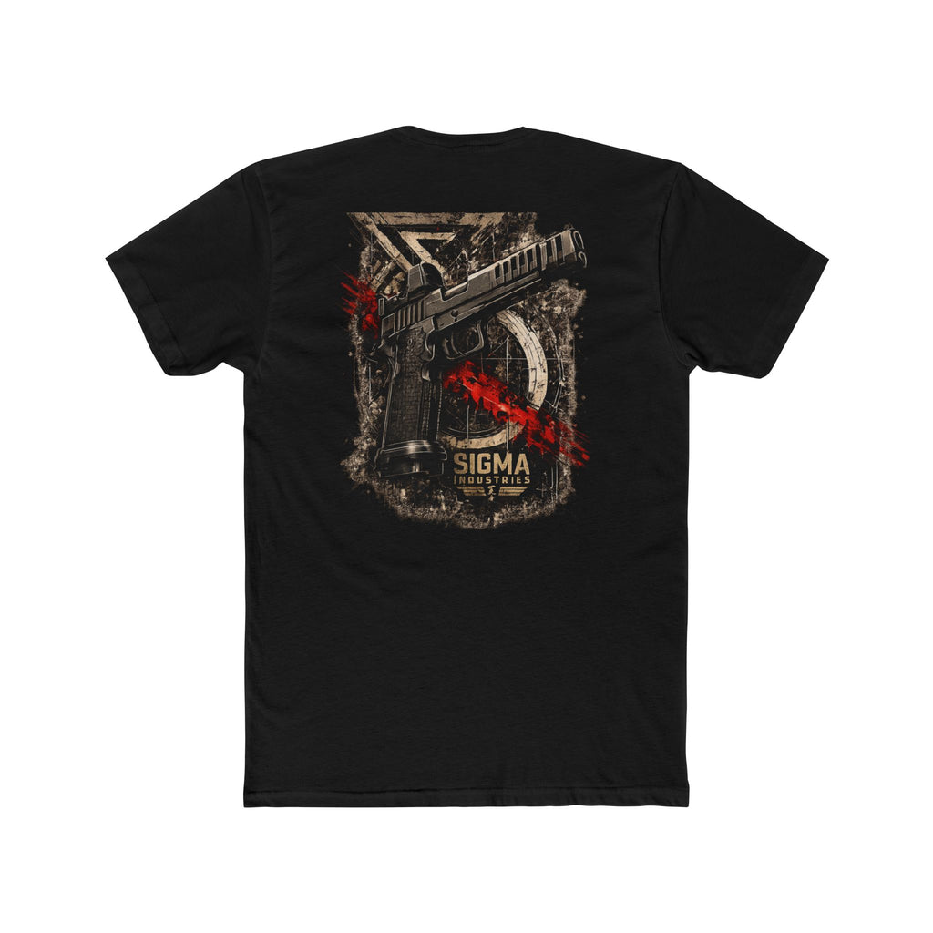 Tactical Pistol Art T‑Shirt — Distressed Pistol Graphic Tee