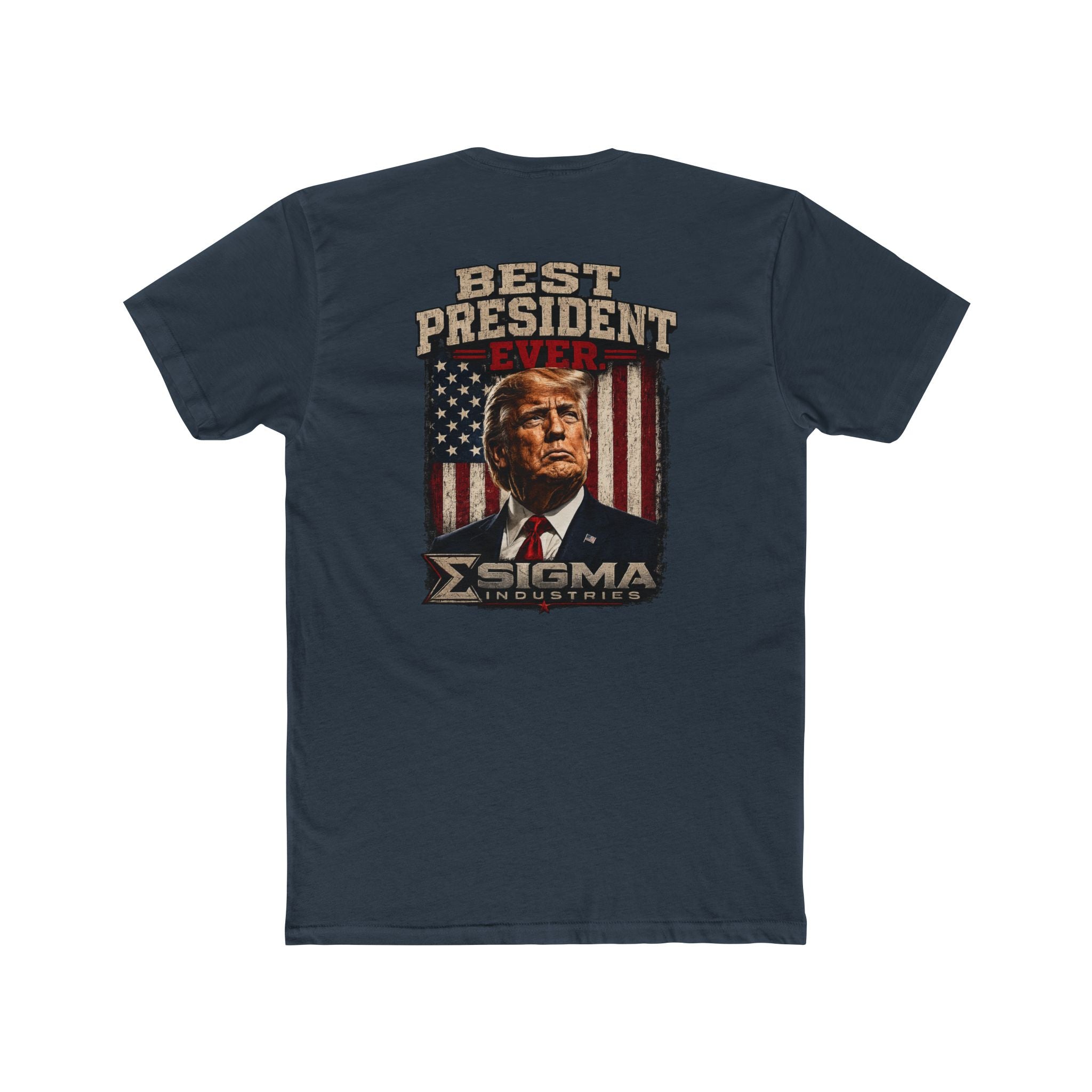 T-Shirt — "Best President Ever"Rage Bait Vintage Trump Portrait Patriotic Tee