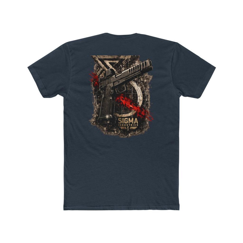 Tactical Pistol Art T‑Shirt — Distressed Pistol Graphic Tee