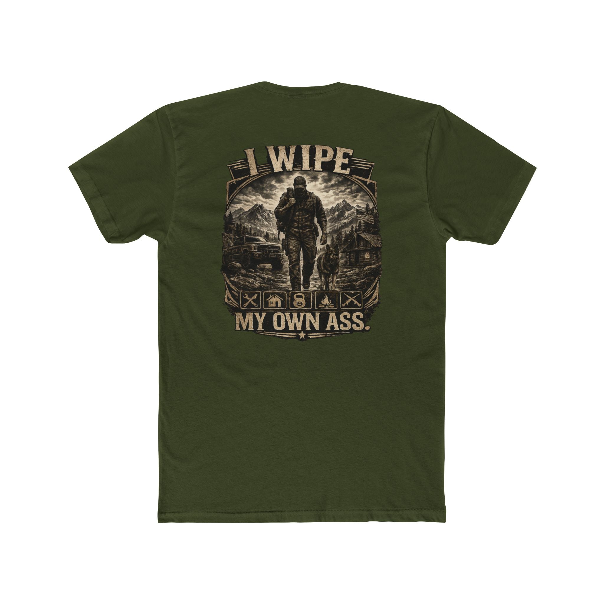 I Wipe My Own Ass Tee — Rugged Outdoorsman Vintage Graphic T-Shirt