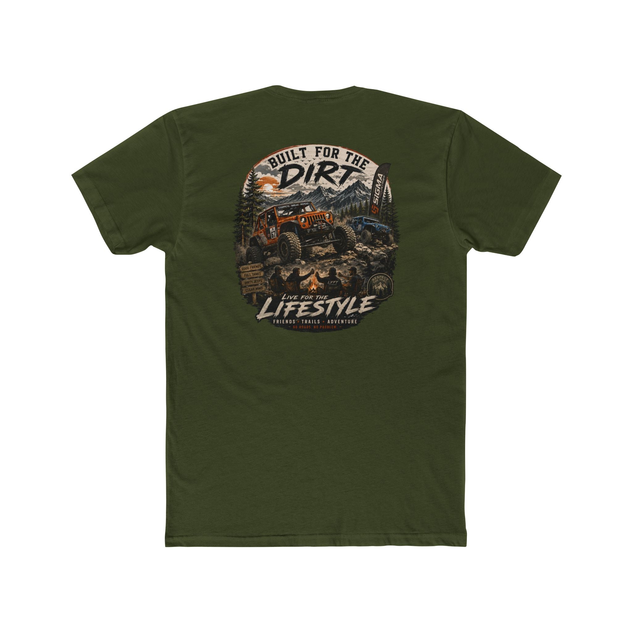 Built for the Dirt Lifestyle Tee — Off-Road Truck Graphic Crew Shirt