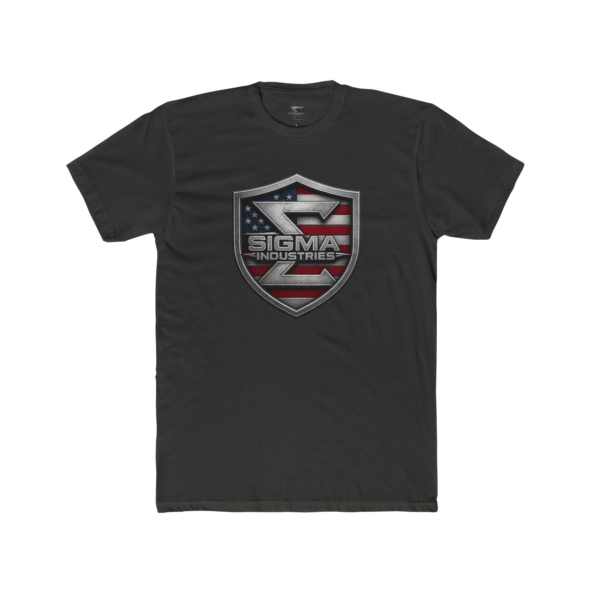 Sigma Industries Shield T-Shirt — American Flag Logo Tee