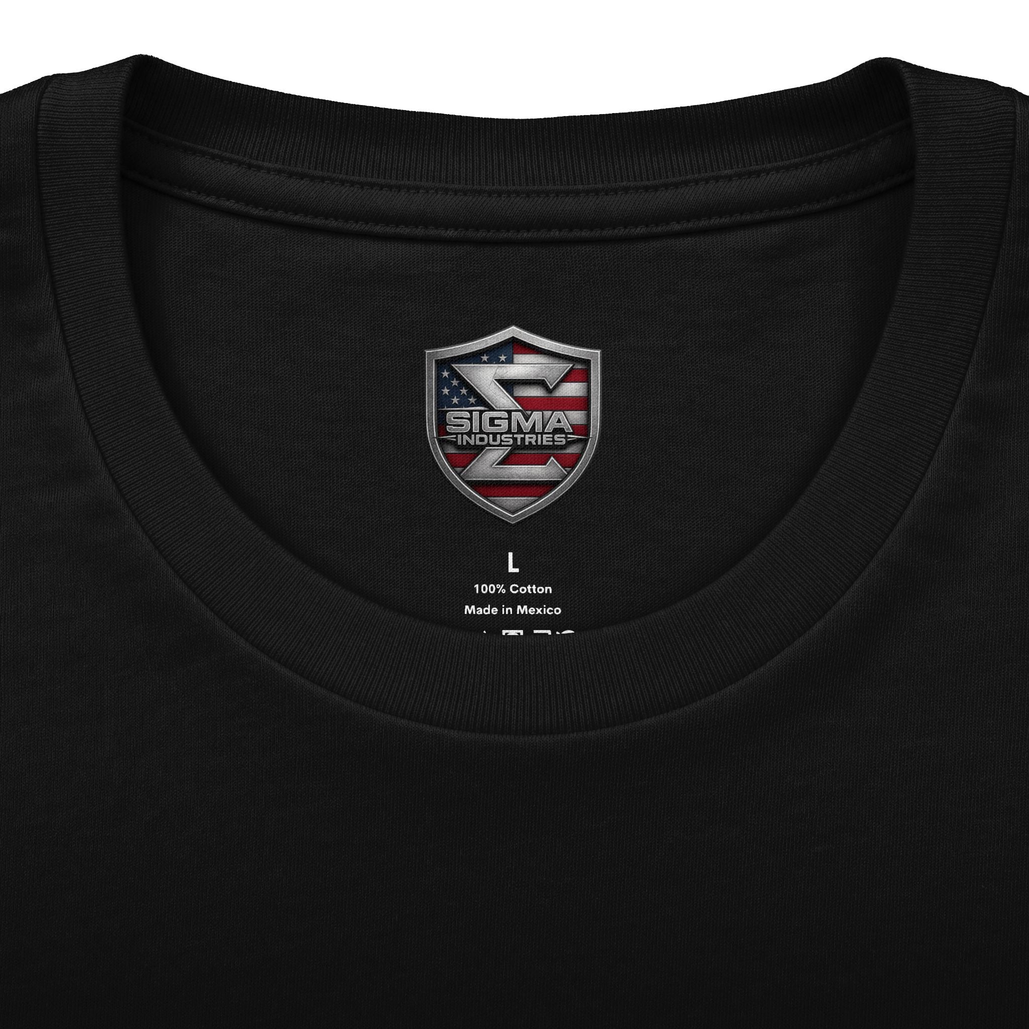 T-Shirt — Tactical Shadow Pistol Graphic Tee (Sigma Arms Back Print)