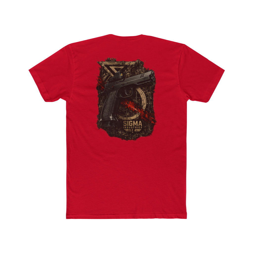 T-Shirt — Tactical Shadow Pistol Graphic Tee (Sigma Arms Back Print)